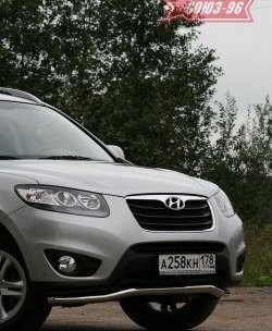 12 689 р. Защита переднего бампера одинарная Souz-96 (d60) Hyundai Santa Fe 2 CM рестайлинг (2009-2012). Увеличить фотографию 3