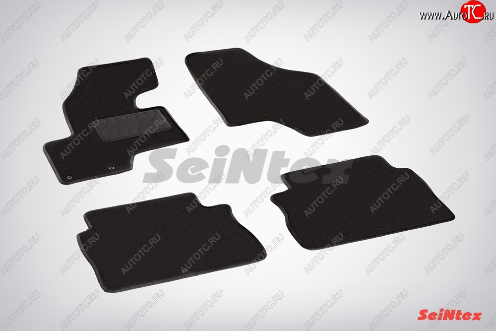 2 599 р. Износостойкие коврики в салон SeiNtex Premium LUX 4 шт. (ворсовые) Hyundai Santa Fe 2 CM рестайлинг (2009-2012)