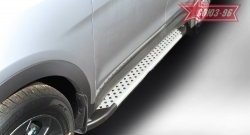 10 079 р. Пороги из алюминиевого профиля Souz-96 Hyundai Grand Santa Fe 1 DM дорестайлинг (2013-2016). Увеличить фотографию 3