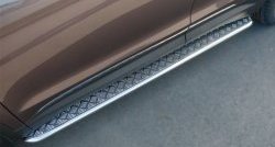20 749 р. Широкая защита порогов Russtal Hyundai Grand Santa Fe 1 DM дорестайлинг (2013-2016). Увеличить фотографию 2