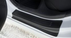 1 679 р. Накладки порожков салона RA  Hyundai Solaris  1 седан (2014-2017) (Комплект (4 шт.)). Увеличить фотографию 3