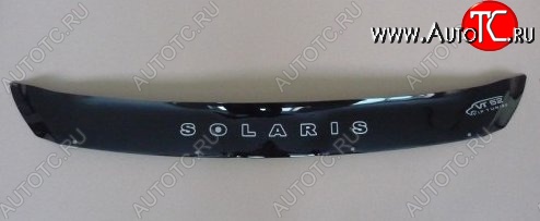 999 р. Дефлектор капота Russtal (короткий) Hyundai Solaris 1 седан RBr дорестайлинг (2010-2014)