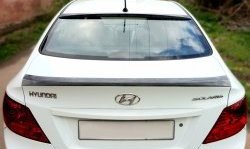 2 989 р. Козырёк на заднее стекло Драйв  Hyundai Solaris  1 седан (2010-2017) (Неокрашенный). Увеличить фотографию 2