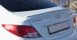 3 089 р. Узкий лип спойлер Drive  Hyundai Solaris  1 седан (2010-2014) (Неокрашенный). Увеличить фотографию 1