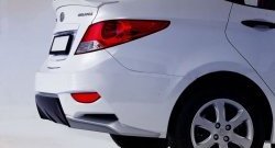 10 999 р. Задний бампер Sport Hyundai Solaris 1 седан RBr дорестайлинг (2010-2014) (Неокрашенный). Увеличить фотографию 6