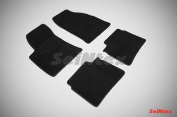 2 499 р. Комплект ворсовых ковриков в салон LUX Seintex Hyundai Sonata NF рестайлинг (2007-2010). Увеличить фотографию 1