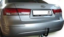 7 299 р. Фаркоп Лидер Плюс  Hyundai Sonata  NF (2004-2010) (Без электропакета). Увеличить фотографию 1