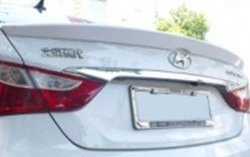 2 799 р. Лип спойлер M-VRS Hyundai Sonata YF (2009-2014) (Неокрашенный). Увеличить фотографию 1