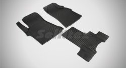 2 599 р. Износостойкие коврики в салон с рисунком Сетка SeiNtex Premium 3 шт. (резина) Hyundai Starex/Grand Starex/H1 2 TQ дорестайлинг (2007-2013). Увеличить фотографию 1