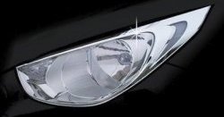 4 199 р. Накладки на фары СТ Hyundai Tucson 2 LM (2010-2017) (Неокрашенные). Увеличить фотографию 1