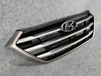 3 799 р. Решетка радиатора SPARD  Hyundai Tucson  3 TL (2015-2018) (Неокрашенная). Увеличить фотографию 1