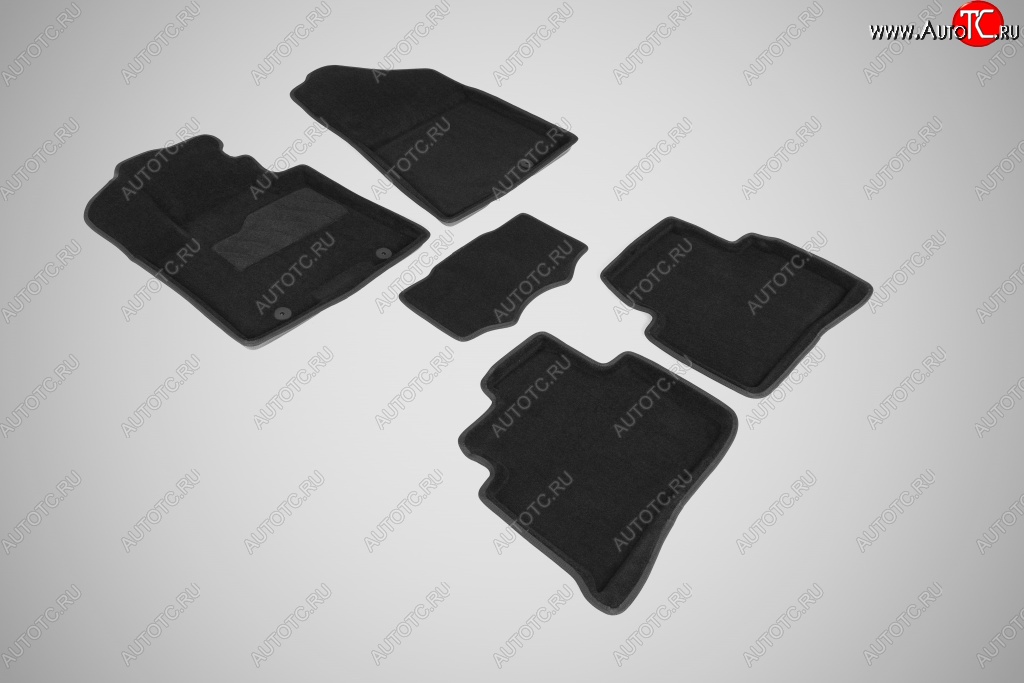 4 999 р. Износостойкие коврики в салон SeiNtex Premium 3D 4 шт. (ворсовые, черные)  Hyundai Tucson  3 TL (2015-2021)