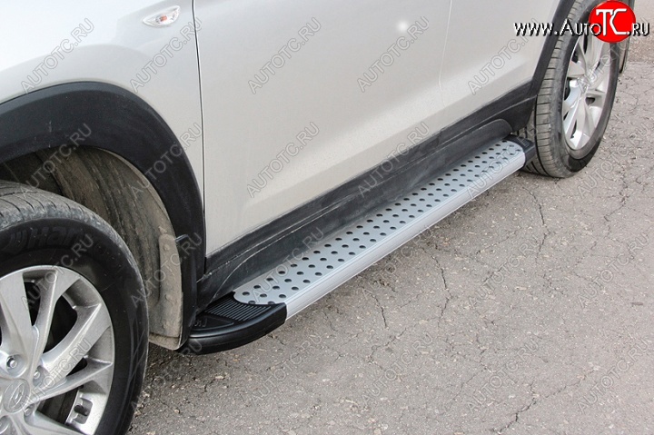 24 999 р. Алюминиевые пороги для ног Slitkoff (standart)  Hyundai Tucson  3 TL (2018-2021)