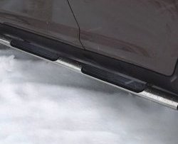 26 999 р. Защита порогов с пластиковыми вставками для ног из овальной трубы диаметром 75x42 мм Russtal  Hyundai Tucson  1 JM (2004-2010). Увеличить фотографию 1
