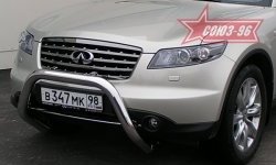 Защита переднего бампера (Европа) Souz-96 (d76) INFINITI EX35 1 J50 (2007-2013)