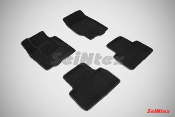 Комплект 3D ковриков в салон (ворсовые / чёрные) Seintex INFINITI FX50 2 S51 дорестайлинг (2008-2011)