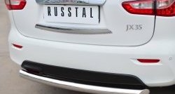 17 299 р. Одинарная защита заднего бампера из трубы диаметром 76 мм SLITKOFF INFINITI JX35 (2012-2014). Увеличить фотографию 2