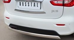 16 849 р. Защита заднего бампера (Ø75x42 мм, нержавейка) Russtal INFINITI JX35 (2012-2014). Увеличить фотографию 2