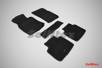 5 249 р. Комплект 3D ковриков в салон (ворсовые / чёрные) Seintex INFINITI Q70 Y51 дорестайлинг (2013-2015). Увеличить фотографию 1