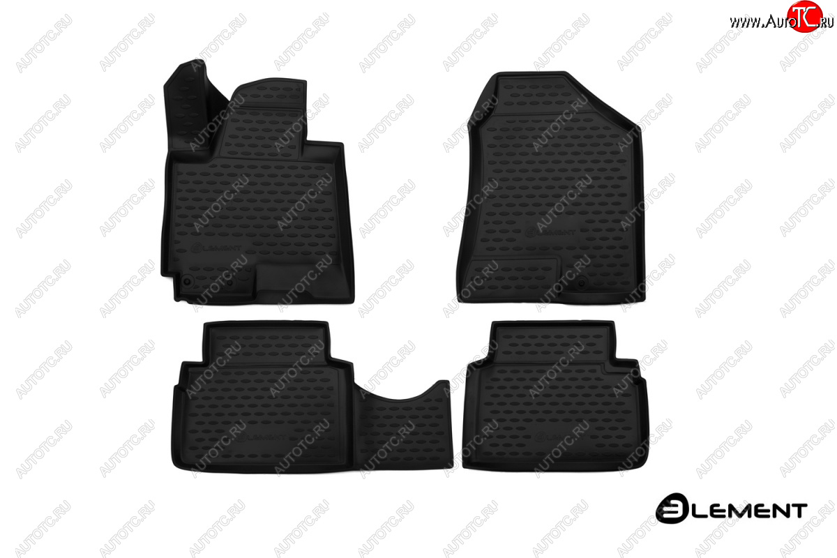 2 099 р. Комплект 3D ковриков салона Element (полиуретан)  JAC S5 (2017-2024) (Черные)