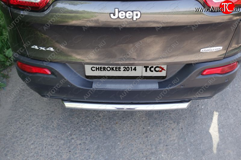 12 799 р. Защита заднего бампера (короткая) ТСС (нержавейка d 60,3 мм)  Jeep Cherokee  KL (2014-2020)