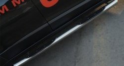 19 799 р. Защита порогов с пластиковыми вставками для ног из круглой трубы диаметром 76 мм Russtal  Jeep Cherokee  Trailhawk (2014-2024) (Защита порогов с со скосами на торцах (вариант 1)). Увеличить фотографию 8