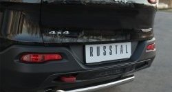 8 349 р. Защита заднего бампера (Trailhawk, 63 мм, нержавейка) Russtal  Jeep Cherokee  KL (2014-2017) дорестайлинг. Увеличить фотографию 3