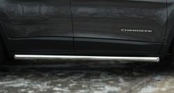 4 999 р. Защита порогов из круглой трубы диаметром 63 мм Russtal  Jeep Cherokee  KL (2014-2017). Увеличить фотографию 4