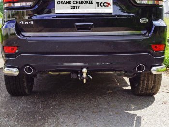 16 899 р. Фаркоп (тягово-сцепное устройство) TCC (усиленный)  Jeep Grand Cherokee  WK2 (2018-2024) (Оцинкованный, шар E - нержавейка). Увеличить фотографию 1