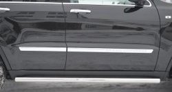 15 799 р. Защита порогов из круглой трубы диаметром 63 мм Russtal  Jeep Grand Cherokee  WK2 (2010-2013) (Защита порогов с со скосами на торцах (вариант 1)). Увеличить фотографию 5