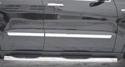 12 649 р. Защита порогов с пластиковыми вставками для ног из круглой трубы диаметром 76 мм Russtal Jeep Grand Cherokee WK2 дорестайлинг (2010-2013) (Защита порогов с со скосами на торцах (вариант 1)). Увеличить фотографию 6