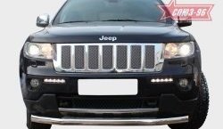 16 739 р. Защита переднего бампера одинарная Souz-96 (d76) Jeep Grand Cherokee WK2 дорестайлинг (2010-2013). Увеличить фотографию 2