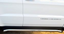 15 799 р. Защита порогов из круглой трубы с загнутыми краями диаметром 63 мм Russtal  Jeep Grand Cherokee  WK2 (2010-2013). Увеличить фотографию 1