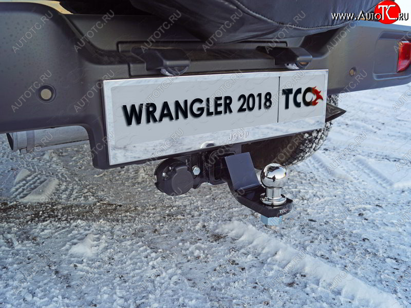 12 599 р. Фаркоп (тягово-сцепное устройство) TCC (2.0T)  Jeep Wrangler  JL (2018-2024) (Оцинкованный, шар E - оцинкованный)