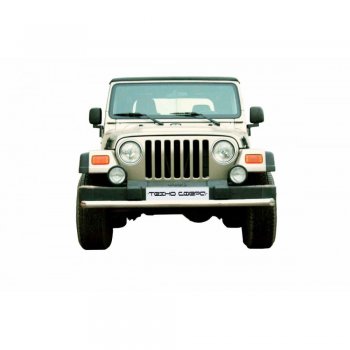 9 899 р. Защита переднего бампера ТехноСфера (Техно Сфера) (Сталь с покрытием, d63.5 mm)  Jeep Wrangler  TJ (1996-2007) (цвет: Серебристый). Увеличить фотографию 2