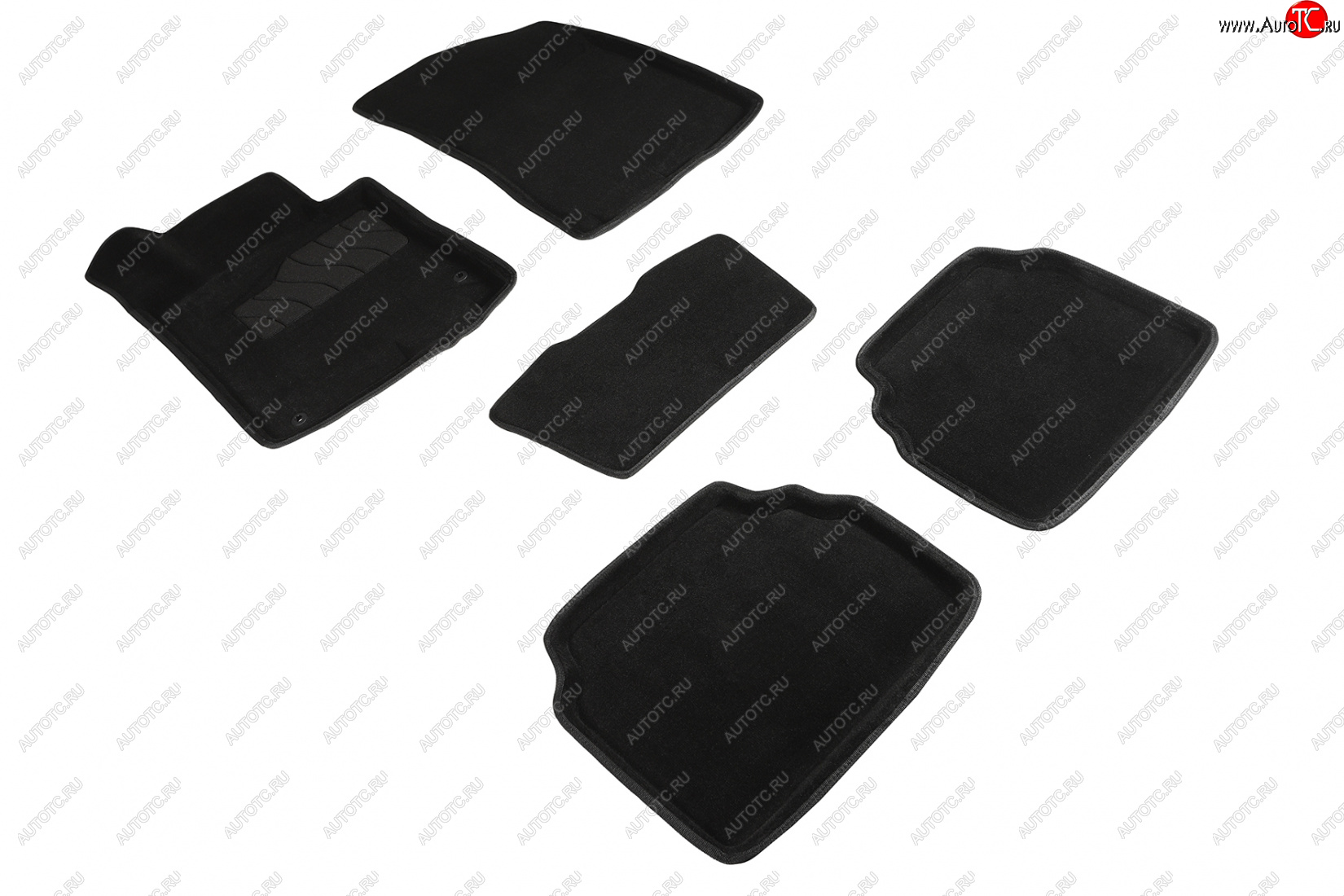 4 999 р. Коврики в салон SEINTEX 3D ВОРС (комплект)  KIA K5  DL (2019-2022) (Цвет: черный)