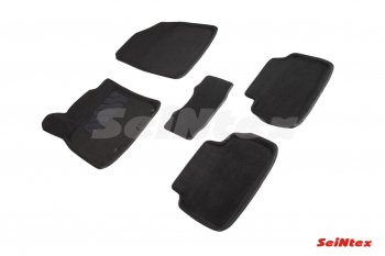 4 399 р. Комплект 3D ковриков в салон (ворсовые / чёрные) Seintex  KIA Ceed  3 CD (2018-2024). Увеличить фотографию 1