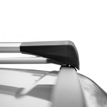 12 897 р. Багажник сборе на низкие рейлинги LUX BRIDGE KIA Ceed 1 ED дорестайлинг универсал (2006-2009) (дуги аэро-трэвэл, серебро, 93/99 см). Увеличить фотографию 4