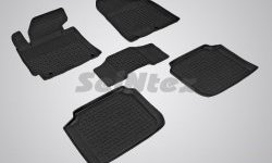 Износостойкие коврики в салон с высоким бортом SeiNtex Premium 4 шт. (резина) KIA Cerato 3 YD дорестайлинг седан (2013-2016)