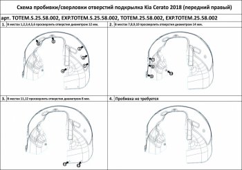 3 079 р. Подкрылок передний TOTEM (правый) KIA Cerato 4 BD дорестайлинг седан (2018-2021) (без шумоизоляции). Увеличить фотографию 2