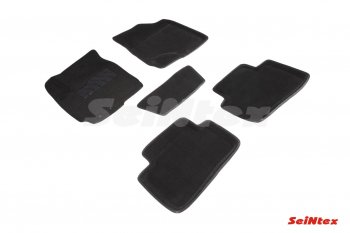 Комплект 3D ковриков в салон (ворсовые / чёрные) Seintex KIA Cerato 2 TD седан (2008-2013)