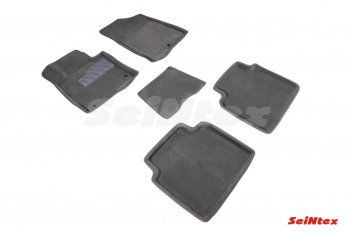 Комплект 3D ковриков в салон (ворсовые / серые) Seintex KIA (КИА) Optima (Оптима) ( 4 JF,  JF) (2015-2020) 4 JF, JF дорестайлинг универсал, дорестайлинг седан, седан рестайлинг