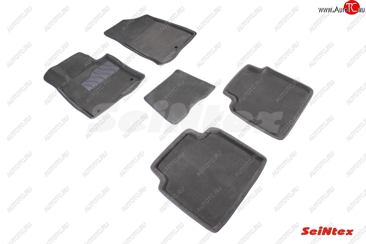 4 999 р. Комплект 3D ковриков в салон (ворсовые / серые) Seintex  KIA Optima  4 JF (2015-2024)