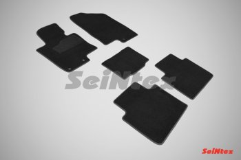 2 699 р. Комплект ворсовых ковриков в салон LUX Seintex  KIA Optima  3 TF (2010-2016) (Чёрный). Увеличить фотографию 1