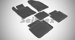 4 599 р. Износостойкие коврики в салон с высоким бортом SeiNtex Premium 4 шт. (резина) KIA Optima 3 TF дорестайлинг седан (2010-2013). Увеличить фотографию 1