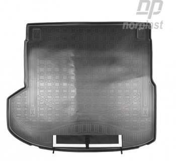 2 969 р. Коврик багажника Norplast (с рельсами)  KIA ProCeed  3 CD универсал (2018-2024) (Черный, с погрузочным ковриком (фартуком)). Увеличить фотографию 1