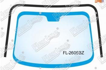 1 899 р. Молдинг лобового стекла FlexLine KIA Rio 2 JB дорестайлинг седан (2005-2009). Увеличить фотографию 1
