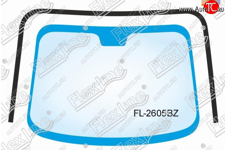 1 899 р. Молдинг лобового стекла FlexLine KIA Rio 2 JB дорестайлинг седан (2005-2009)