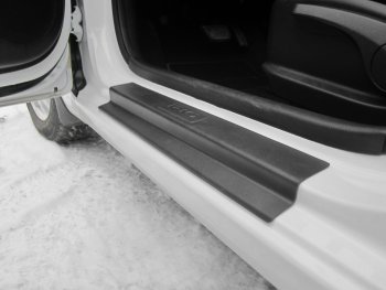 1 329 р. Пороги накладки дверей Petroil Tuning KIA Rio 3 QB рестайлинг седан (2015-2017). Увеличить фотографию 3