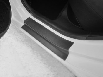 1 329 р. Пороги накладки дверей Petroil Tuning KIA Rio 3 QB рестайлинг седан (2015-2017). Увеличить фотографию 4